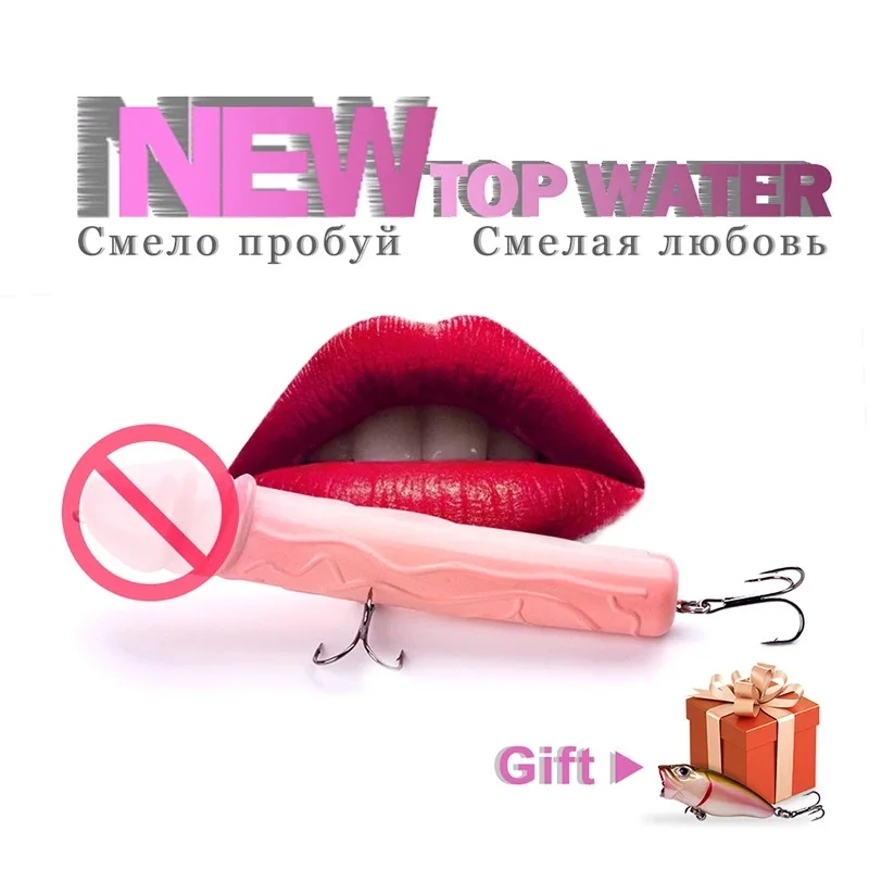 ALASICKA 1PCS 150mm 43g Penis Lure Topwater Lure Crankbait Fishing Lure Pike Wobbler Fishing Topwater Sea Hard Bait Artificial