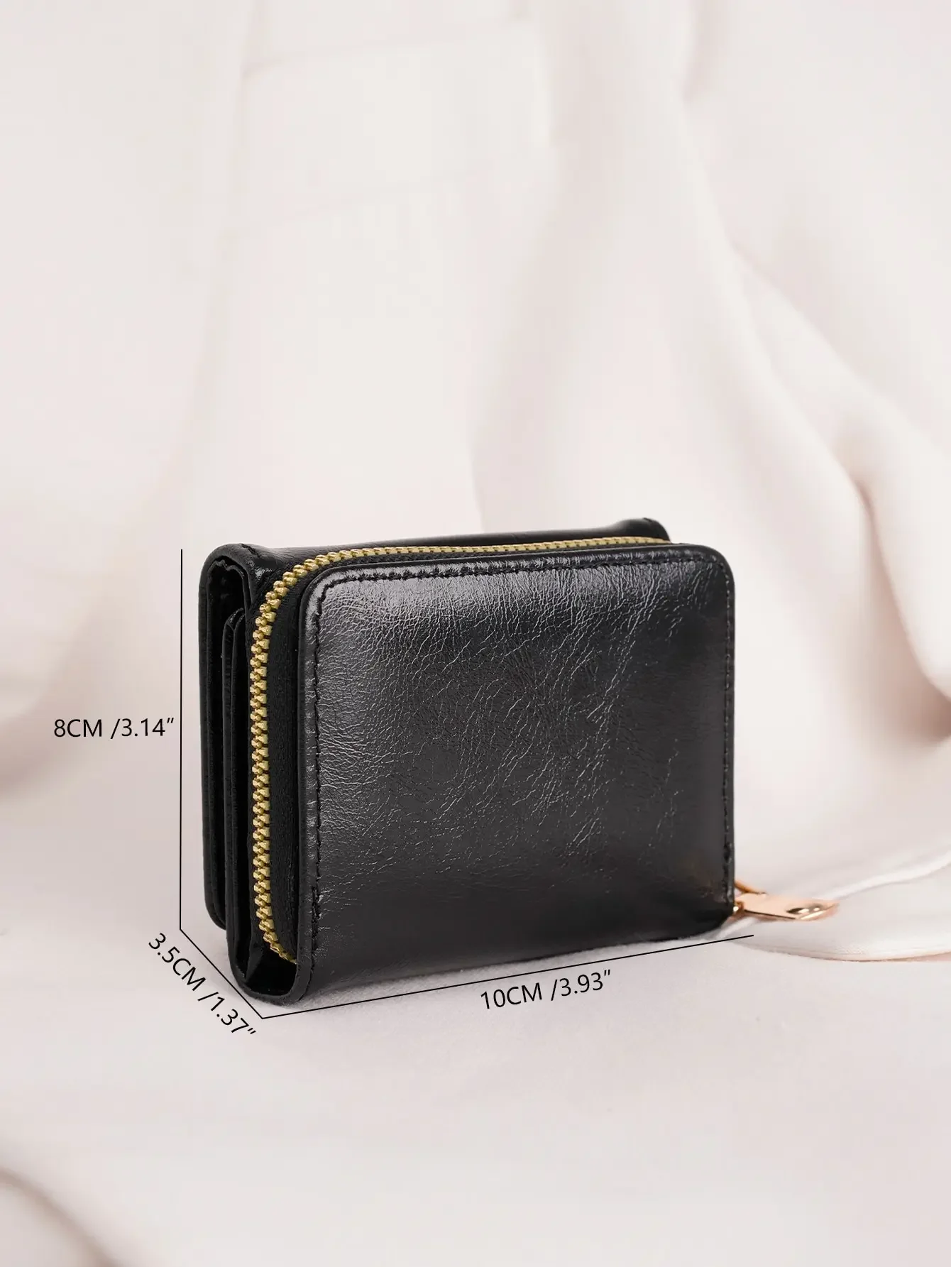 1pcs Women's Fashion Leather Trifold Wallet Credit Card Wallet Coin Purse Suitable for Girls White Collar Students Daily Use 6