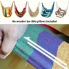 1pc Handwoven Hammock Chair Swing, Fabric Hanging Chair for Indoor and Outdoor Use Sturdy and Comfortable 5