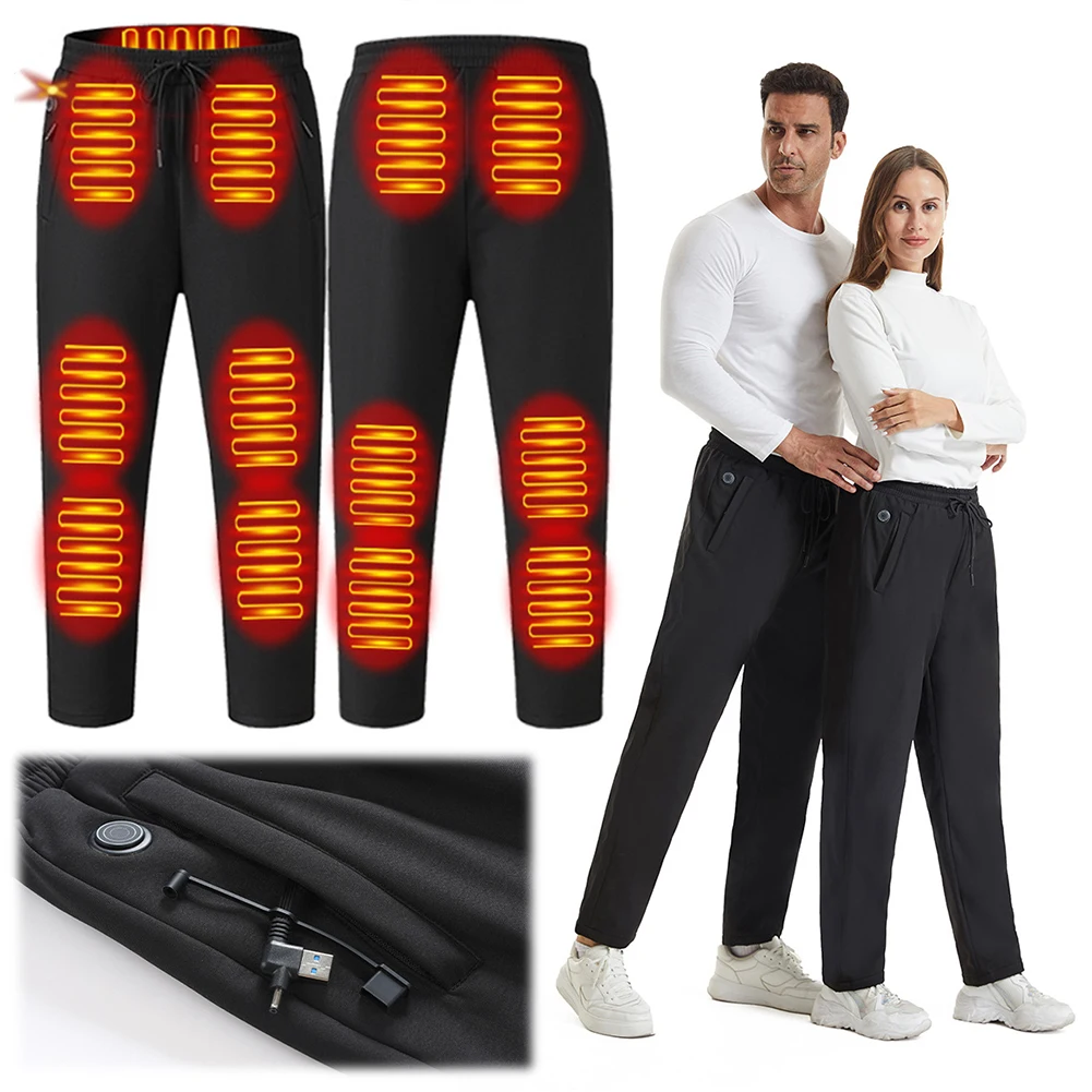 Polyester Heated Pants for Skiing Fishing with USB 5V Thermal