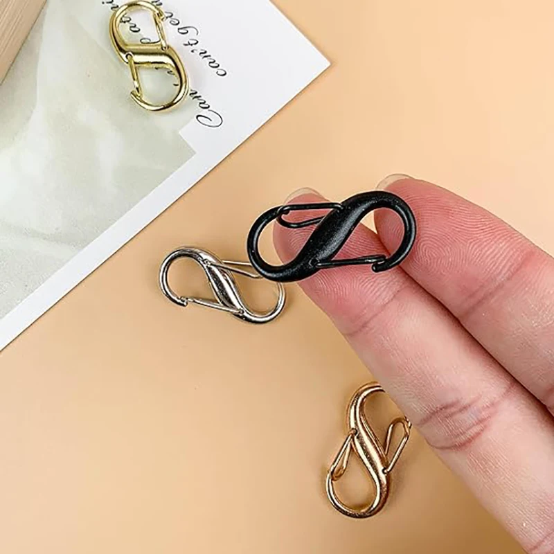 10/5Pcs Zipper Locks Zipper Pull Replacement Clips Anti Theft Double Opening Purse Lock Backpacks Luggage Zipper Puller