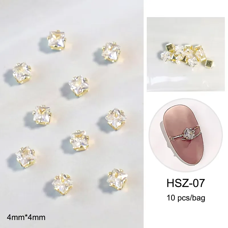 10 Stück 3D-Diamanten mit flacher Rückseite, Dekorationen, Nägel, Strasssteine, goldfarben, klare Pferdeaugen, Wassertropfenform, Kristallschmuck, Nagelkunst, DIY – Detail 14