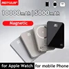 10000mAh Metal Magnetic Wireless Power Bank Portable Phone Fast Charger External Spare Battery for Magsafe iPhone Apple Watch 1