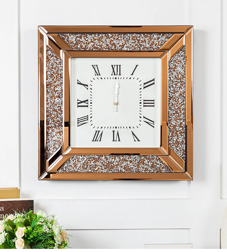 Insieme Design - Reloj 3d Gigante 120cm Dorada Pared Decor Espejo