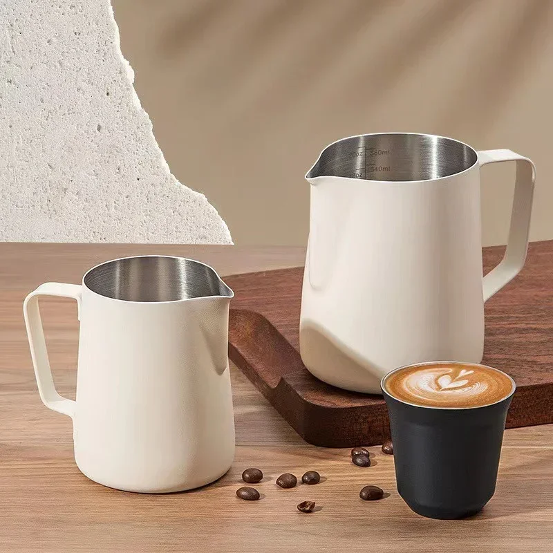 304 Stainless Steel Coffee Pots with Scale Coffee Milk Frothing Pitcher Jug Espresso Steaming Pitchers Milk Foam Jug tool coffee pot milk frothing jug