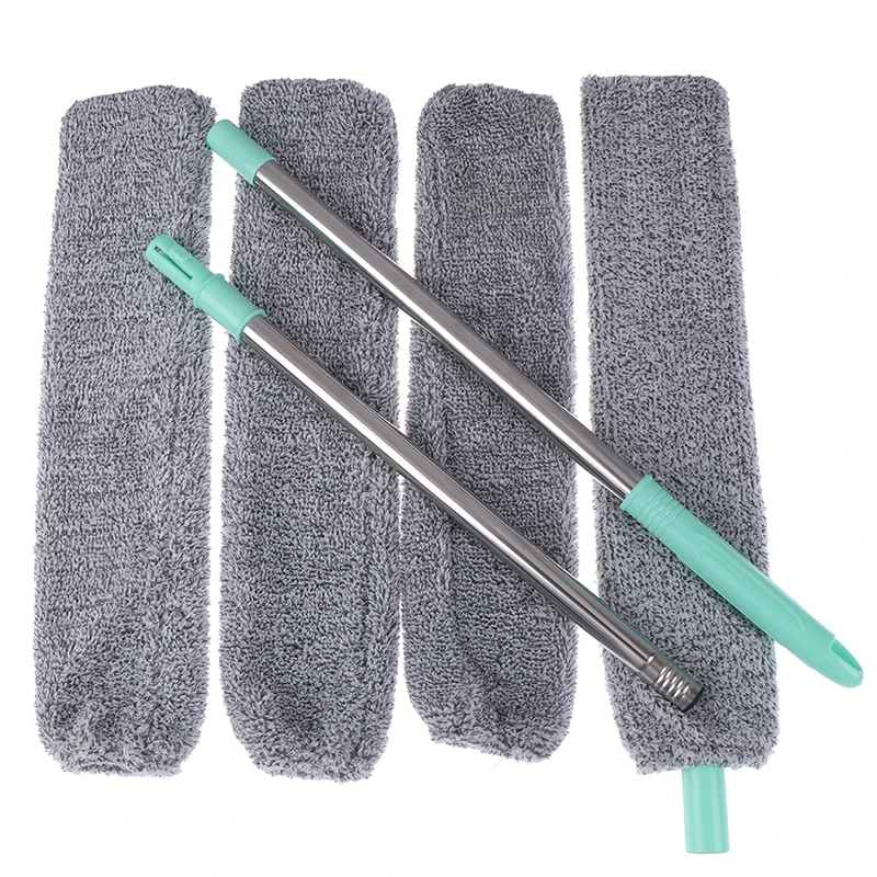 Microfiber Duster Brush Microfiber Dust Brush Telescopic Dust Brush 1 Set Bedside Dust Brush Long Handle Mop Household Bed Bottom Gap Clean Fur Hair Sweeping Dusty Magic Microfibre Duster