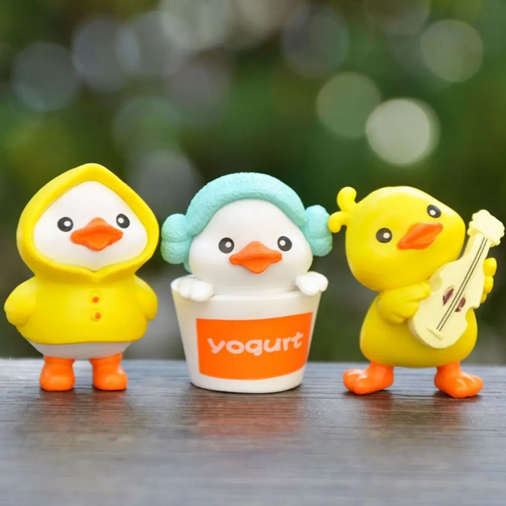 Bakery Ornaments Office Decoration Handmade Models Toy Little Duck Doll Little Yellow Duck Action Figures Pvc Ornaments