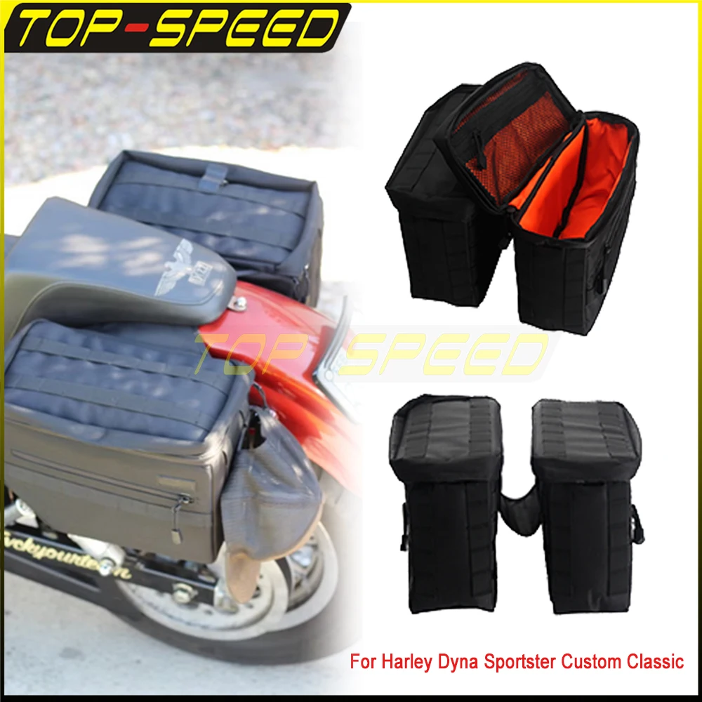 

Motorcycle Bag Club Style Saddlebag Escape Bags Tail Side Luggage Saddle Tool Pack For Harley Sportster XL Cafe Racer Street Bob