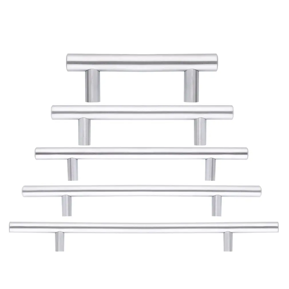 150mm/500mm Silver Stainless Steel Kitchen Door T Bar Handle