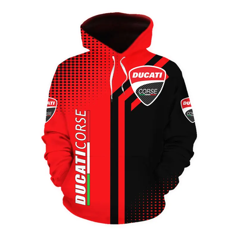 

Spring and Autumn Seasons Motorcycle Car Mini Ducati Hoodie 3d Printed Street Men's Women's Sports Hoodie Pullover Harajuku Top