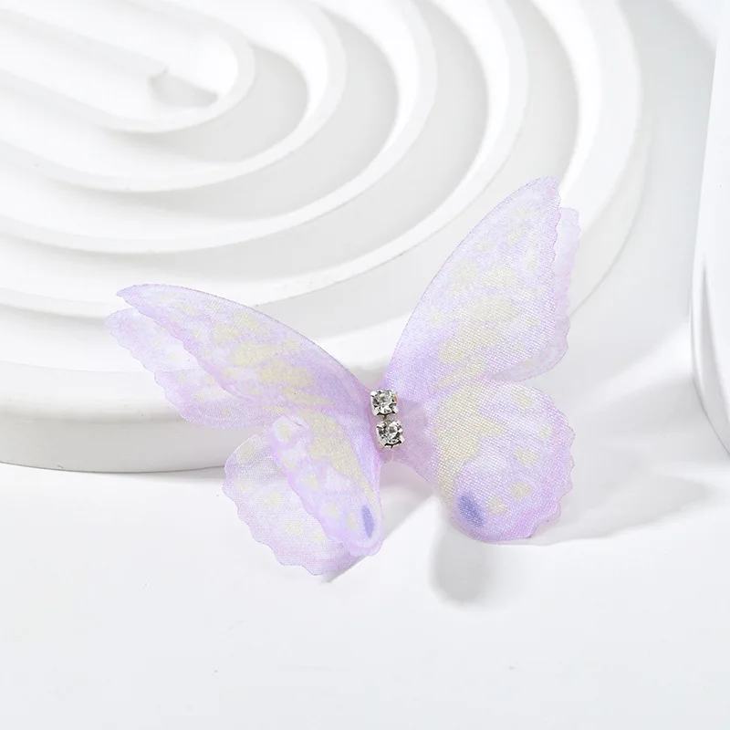 5cm 20pcs 3D Butterfly Appliqué Mesh Patch for DIY Crafts and Decorations