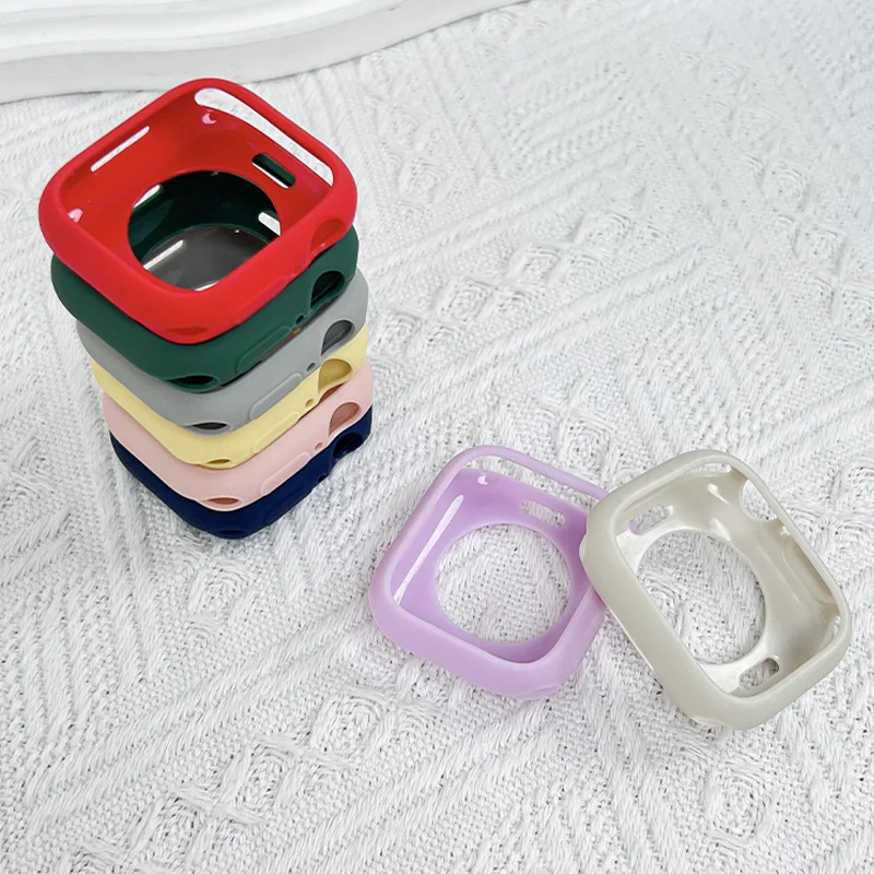 Premium Silicone Watch Case Bumper Protector Cover - Universal Fit for Various Sizes and Series