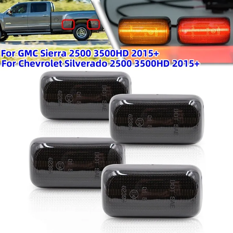 

4 шт., передние и задние фонари для Chevrolet Silverado 2500 3500HD/для GMC Sierra 2500 3500HD 2015 +