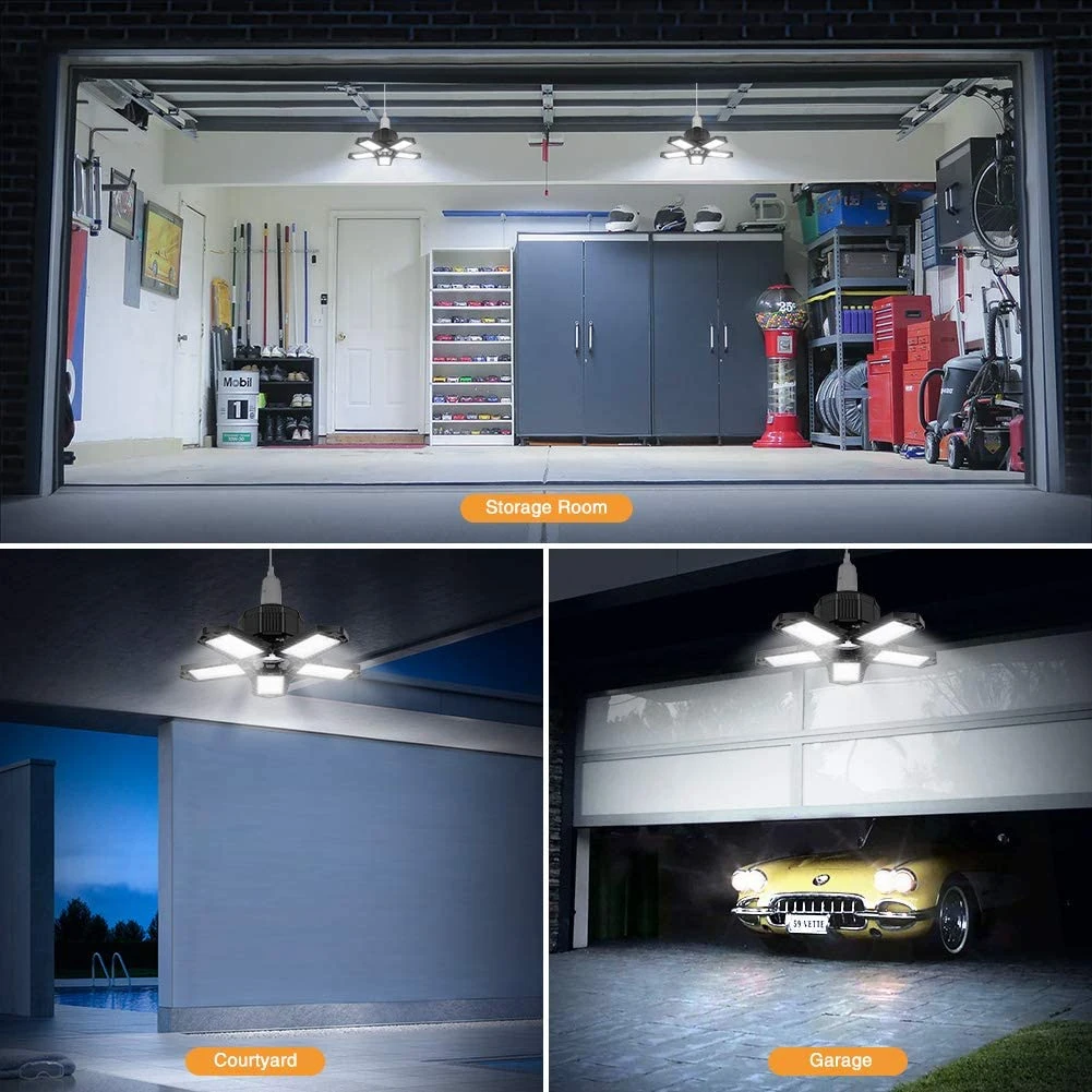 Plafonnier Led industriel pliant, 15000 lumens, 150W, luminaire puissant,  idéal pour un Garage, un atelier, un entrepôt ou un Garage - AliExpress