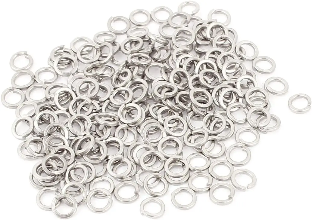 

Screw Bolt Stainless Steel M4 Split Lock Spring Washers Gasket 200pcs