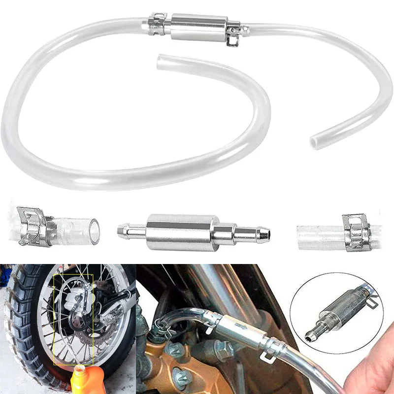 Car Clutch Brake Bleeder Hose Hydraulic Clutch One Way Valve Tube Bleeding Tool Replacement Adapter Kit Auto Accessories