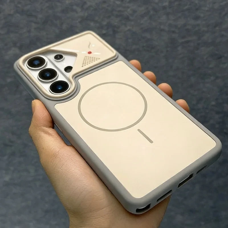 Deluxe Magnetic Phone Case with Heat Dissipation and Wireless Charging Compatibility