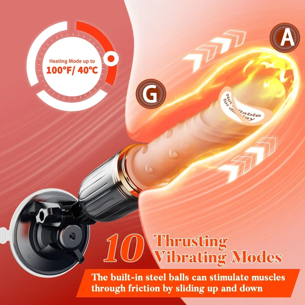 Telescopic Heating Dildo Vibrator Automatic Sex Gun Remote Control Female Masturbation Machine for Women Electric Adult Sex Toy