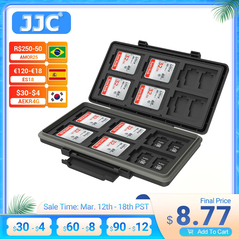Jjc 36 Slots Sd Card Holder Case Organizer Wallet Memory Card Case