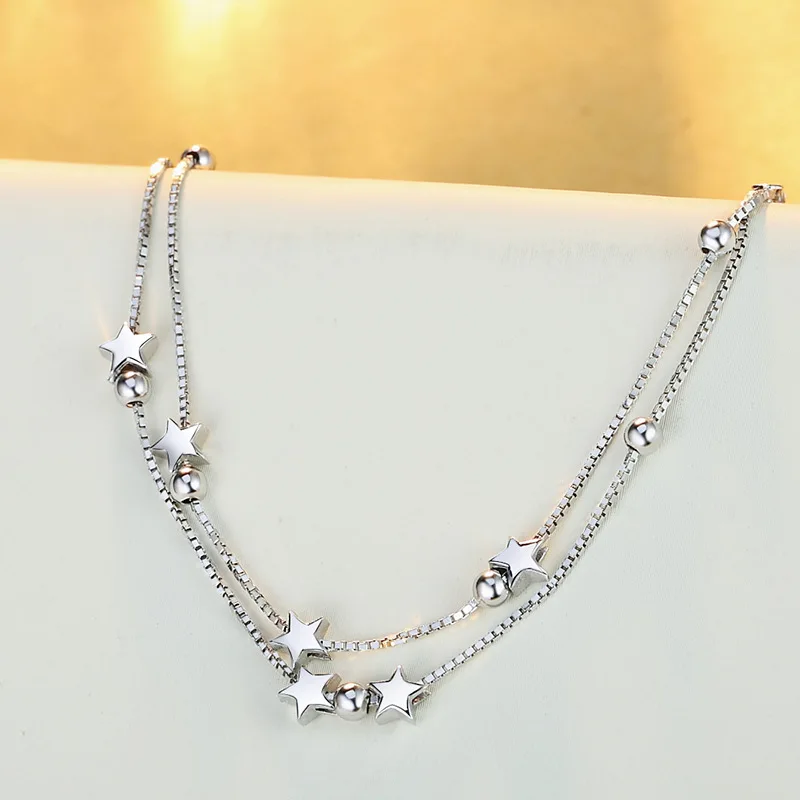 Bracciale con ciondolo a forma di cuore con zirconi cubici in argento sterling