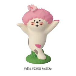 Sakura Cat Cherry Blossom Figurines - Cute DIY Resin Craft Ornaments (3)