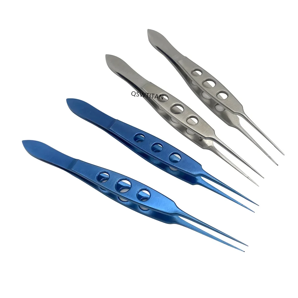 108mm Tying Toothed Forceps Micro tweezers Microscopic ophthalmic surgical instruments