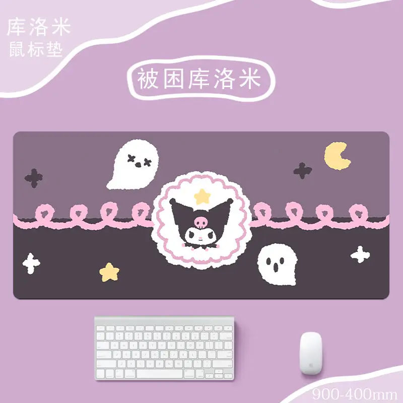 Sanrio Kuromi Mouse Pad Kawaii Anime Cute Cartoon Desktop Computer Keyboard  Thickened Desk Mat Decoration Toys Girls Gifts