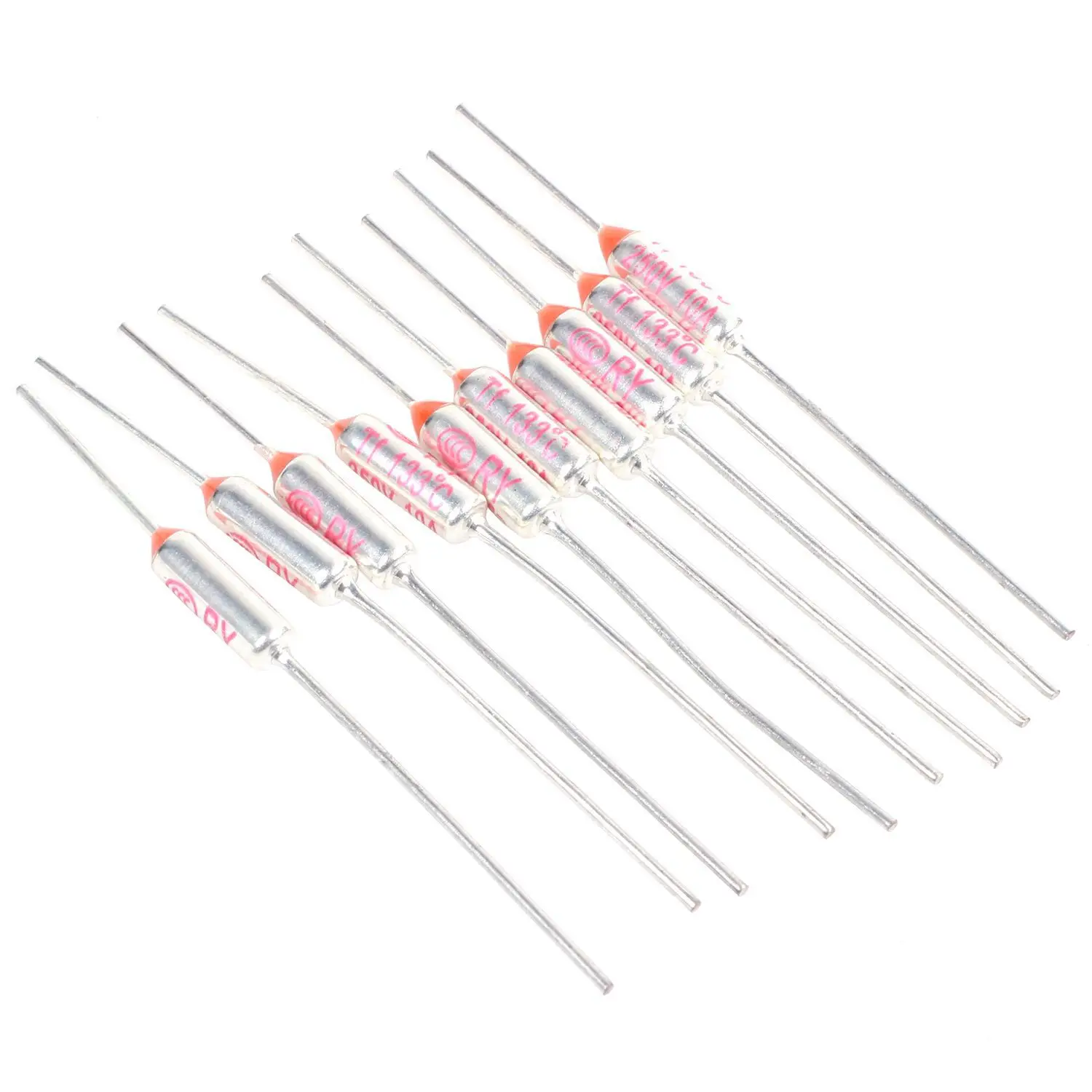 

10 Pieces RY TF 133 Degree Celsius Thermal Fuse AC 250V 10A