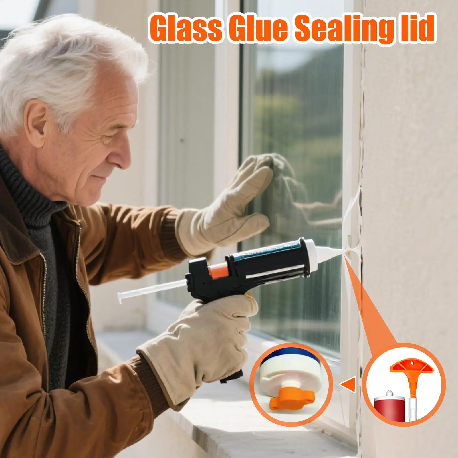 Caulk Saver Caulking Nozzle Cover Sealant Unclogger Applicator Lid for Glass Glue Foam Outdoor Adhesive Professional Beginner