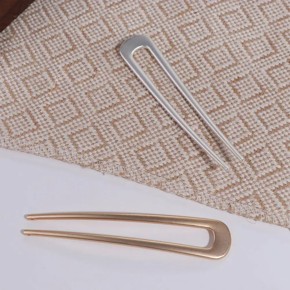 High Quality Metal U Shape Barrettes Simple Vintage Chinese Hair Pin Electroplate Fashion Hair Sticks Hair Accessory