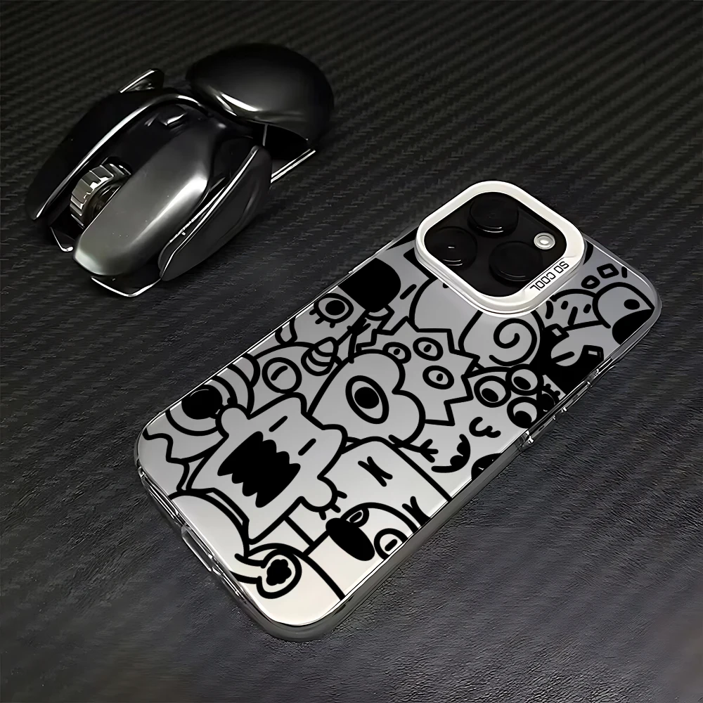 Matte Black Graffiti Style Phone Case