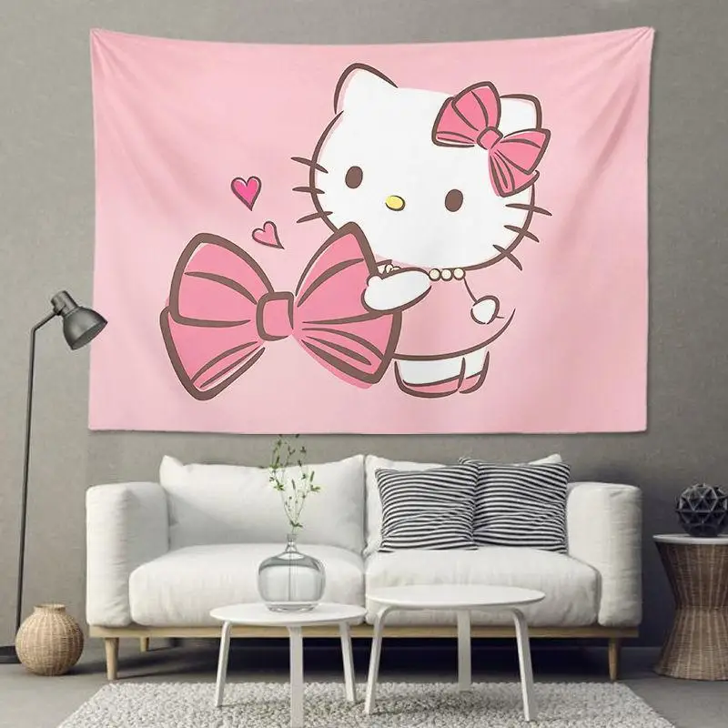 New 4Pcs Kawaii Sanrio Hello Kitty Wall Decor Stickers Girls Chidren 3D  Acrylic Room Decoration Cute Anime Wallpapers Gifts 2023 - AliExpress