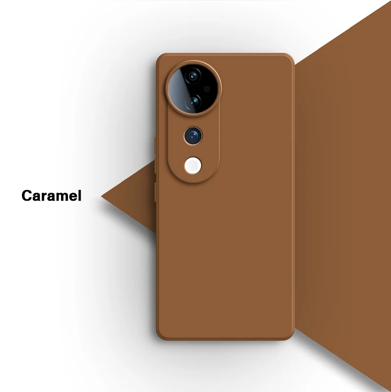 Elegant Liquid Silicone Protective Phone Case - Soft, Classic Design with Camera Protection