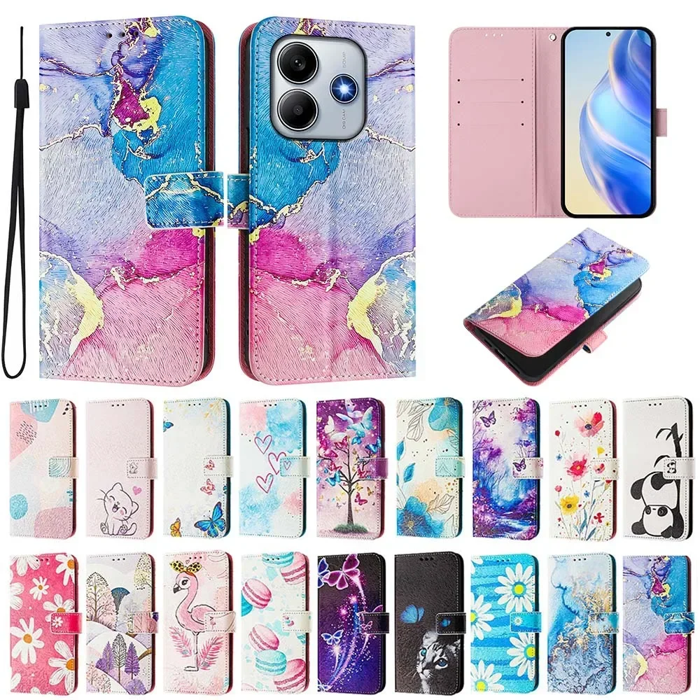 Leather Flip Wallet Phone Case with Card Slot Holder - Elegant Design and Durable Back Cover