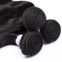 Extensions de Cheveux Humains Naturels Noirs Brésiliens Ondulés, Non Traités, Remy, Tissages Épais et Doux, Longueurs de 10 à 40 Pouces 2