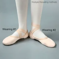 New Girl Women's Professional Full Elastic Cloth Multiple Wearing Way Exercise Dancing Shoe Adult Cat Claw Ballet Dance Shoes 1