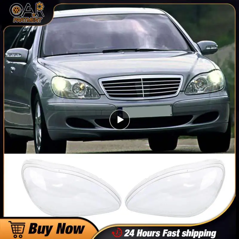 

Car Headlight Lens Transparent Cover LEFT & RIGHT Headlamp Clear Covers For Benz W220 S600 S500 S320 98-05