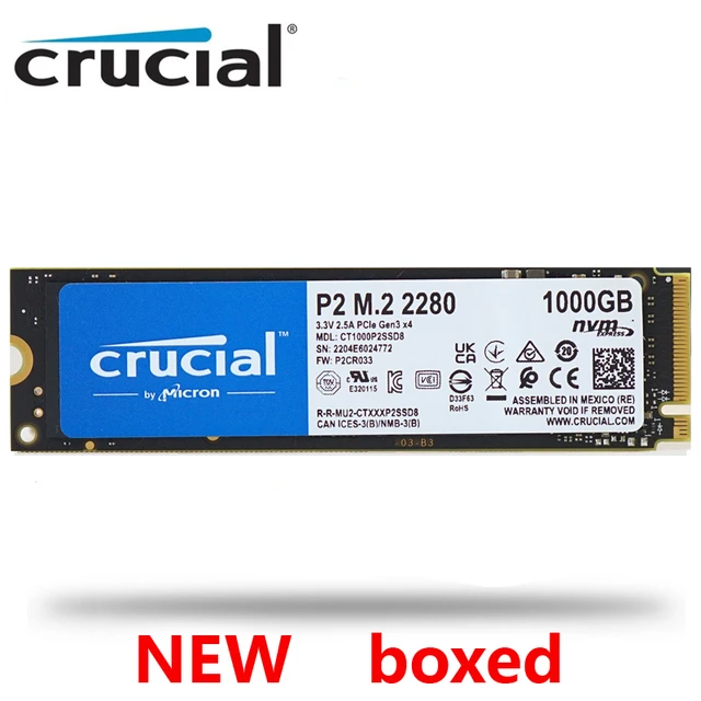 Crucial P2 250GB 500GB 1TB 2TB SSD PCIe Gen3x4 M.2 2280 Solid State Drive  For Laptop Desktop Internal hard drive 3D NVMe Desktop - AliExpress