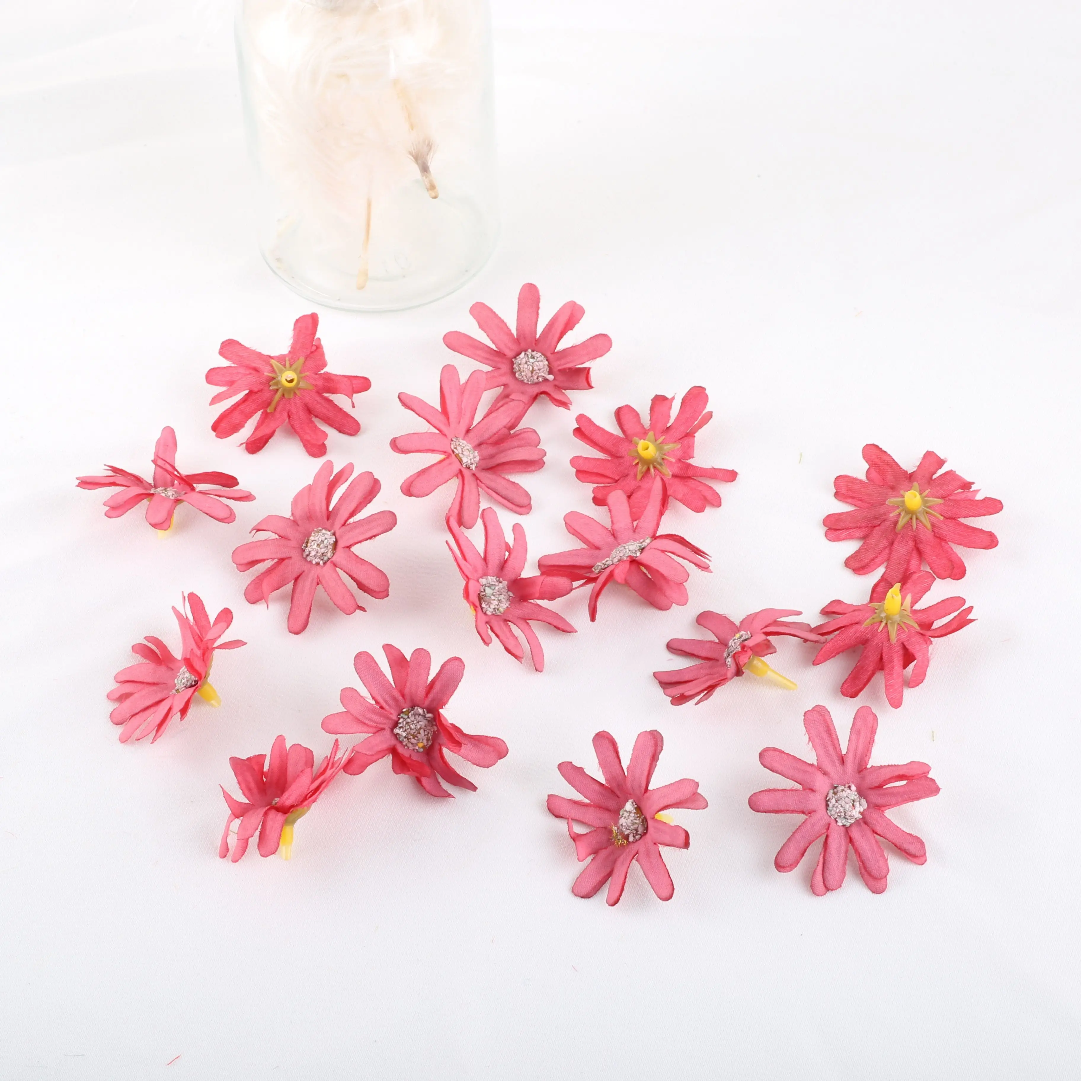 

Simulation Beautiful Mini Silk Artificial Flower For Home Wedding Decor Multicolor Fake Flowers Heads DIY Wreath Accessories