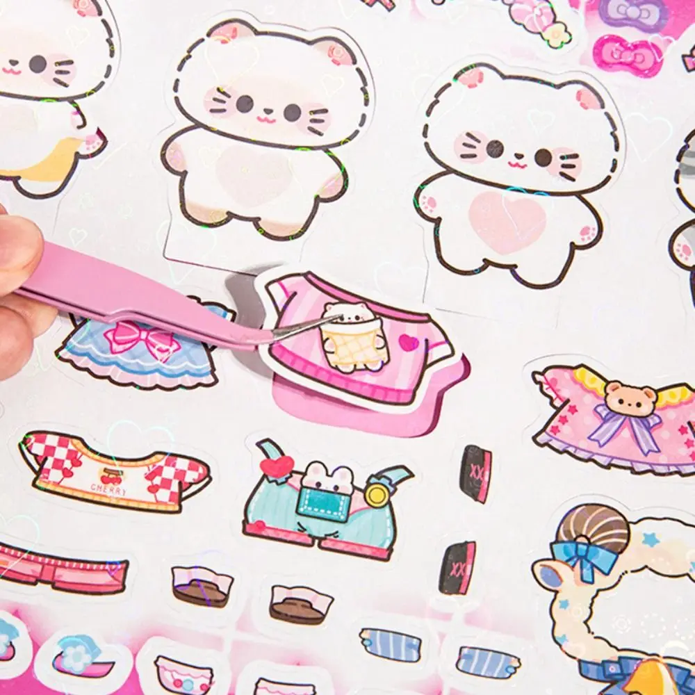 New Design DIY Dress up Toy Crop Free Rice Cat Theme Handmade Diy Toys Handmade Craft Camera Sticker Games Quiet Book Girl Toy