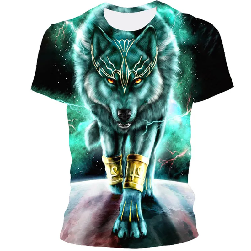 

Summer 3D Animal Pattern Printed Men's T-shirts Round Neck Loose Tops Breathable Comfortable Casual Oversized y2k Clothes Men