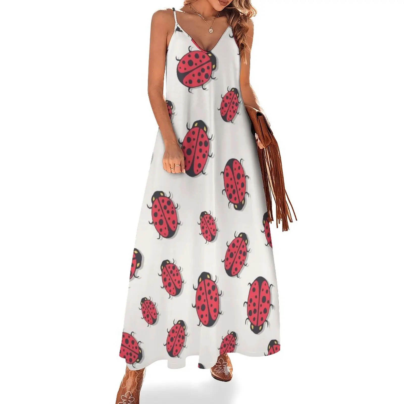 

Ladybugs Seamless Design Sleeveless Dress evening dress women elegant evening dresses for women 2024
