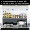 Stainless Steel Shelf for Stove Top, Magnetic Shelf Over the Stove, Spice Rack, Kitchen Organizer Equipped with Nano Tape 1