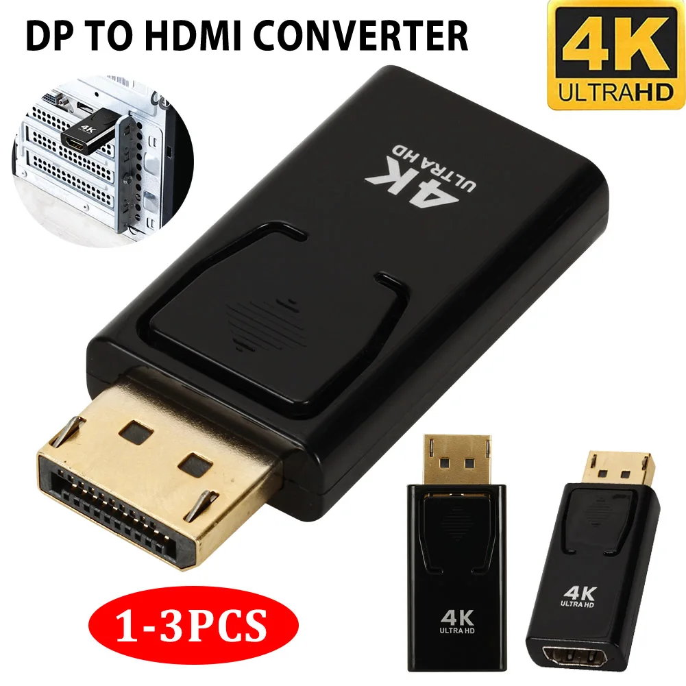 DP to HDMI 호환 컨버터, 사무실 관리 컴퓨터 용품, PC TV 프로젝터 디스플레이 포트, 수-비디오 여성 동글
