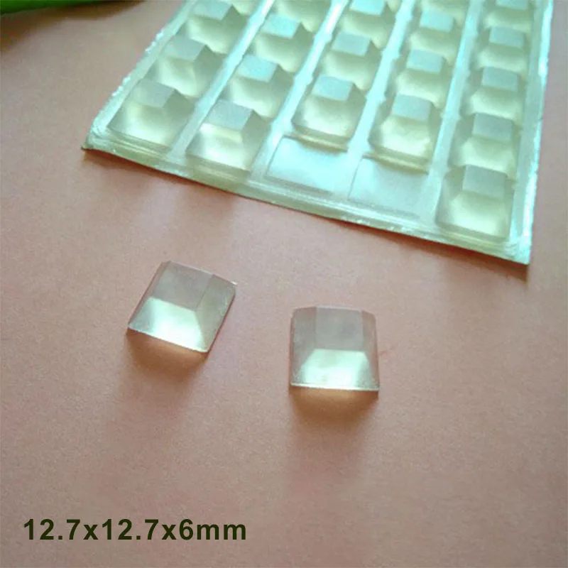 

40Pcs 12.7x12.7x6mm Ladder-shaped Silicone Rubber Feet Pads Self-Adhesive Furniture Door Cabinet Bumpers Stopper Shock Absorber