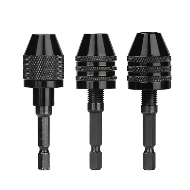 

0.3-6.5mm HexDrill Chuck Keyless Screwdriver Impact Driver Adaptor Electric Micro Motor Clamp Chuck Fixture Hex Shank