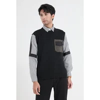 Men's Korean Knitted Sweater Slim Fit and Warm Inner Layer Slimming Long Sleeved Shirt 2