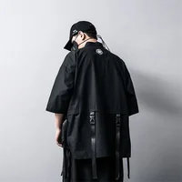 2024 New Japanese Traditional Black Kimono Cardigan Diablo Samurai Ninja Cosplay Suit Chinese Hanfu Style Coat Streetwear - Image 3