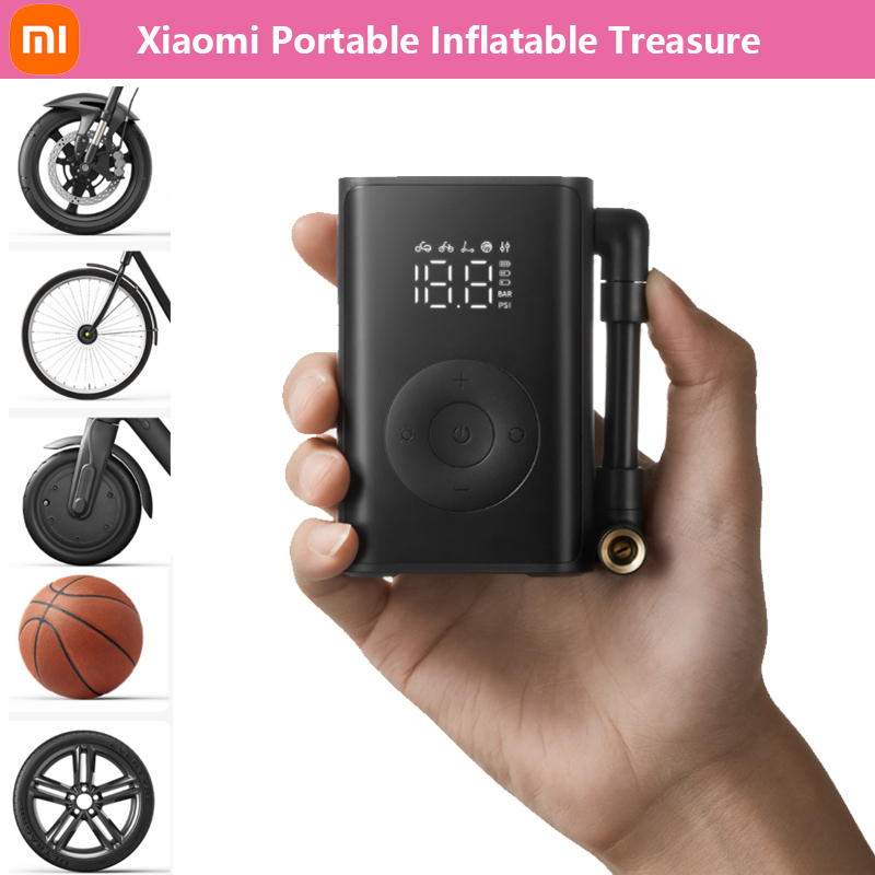Xiaomi Mijia Portable Air Pump 2000mAh 150psi Electric Air Compressor Tire Pressure Detection Multitool Inflator for Car Bike