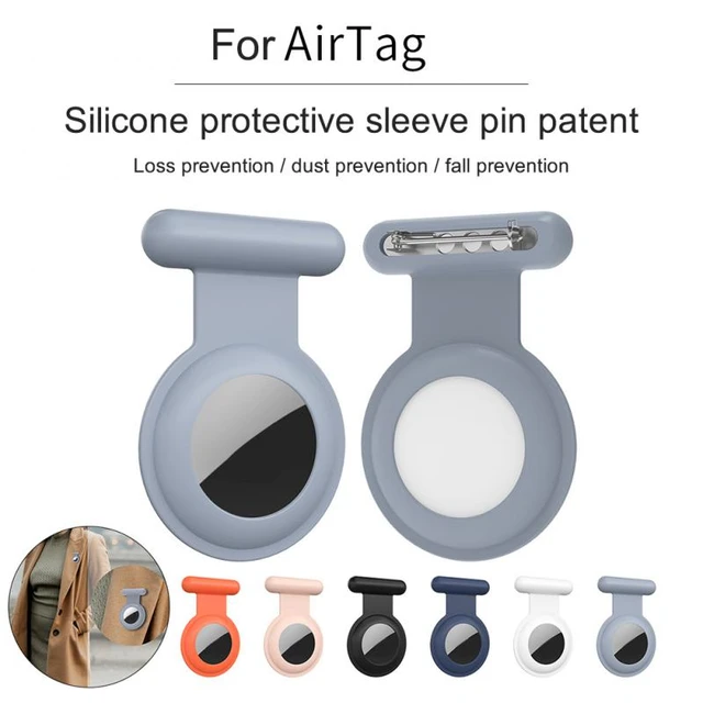 Hidden Airtag Holder for Kids - (2 Pack)Airtag Hidden GPS Tracker Case  Compatible with Apple Airtag, Silicone Air tag Holder with Brooch Pin,  Airtags